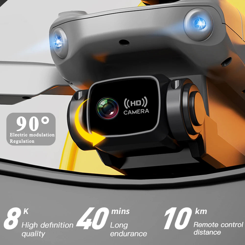 Professional RC Drone 8K Optical Flow Drone with Camera HD Camera Foldable Brushless Dron Helicopter WIFI Aerial Photography Toy