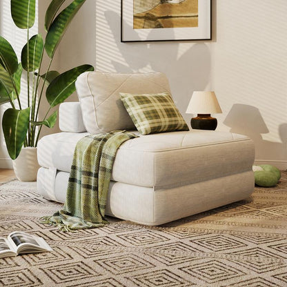 Yitahome 2-In-1 Foldable Sofa Bed, Super Comfy Chair Bed, with Pillow Foldable Mattress, with Support, Space Saver for Living Room, Bedroom, Guests