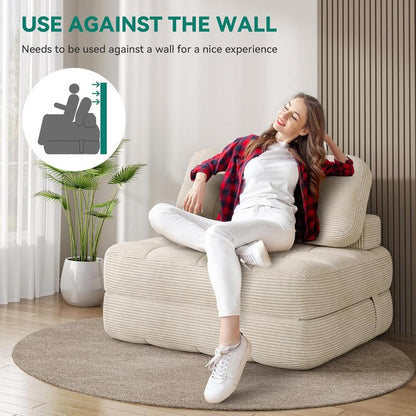 Yitahome 2-In-1 Foldable Sofa Bed, Super Comfy Chair Bed, with Pillow Foldable Mattress, with Support, Space Saver for Living Room, Bedroom, Guests