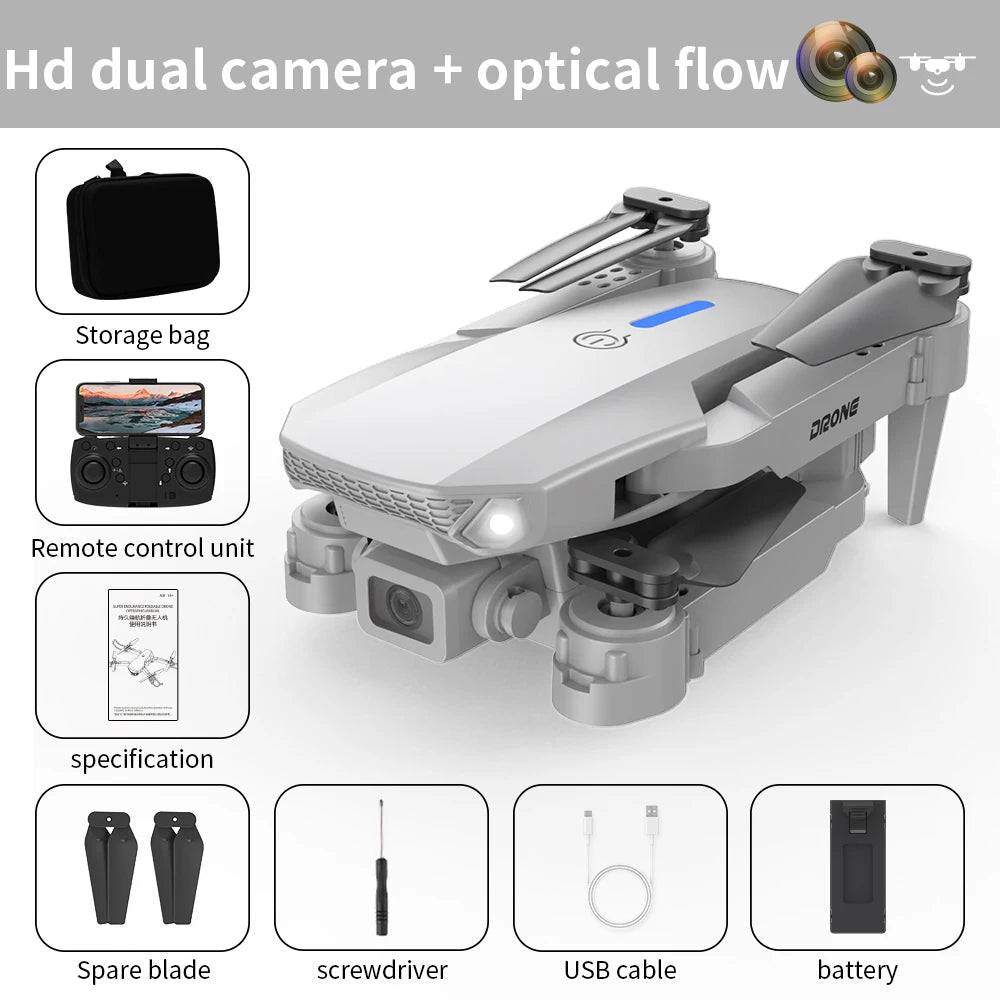 Professional RC Drone 8K Optical Flow Drone with Camera HD Camera Foldable Brushless Dron Helicopter WIFI Aerial Photography Toy